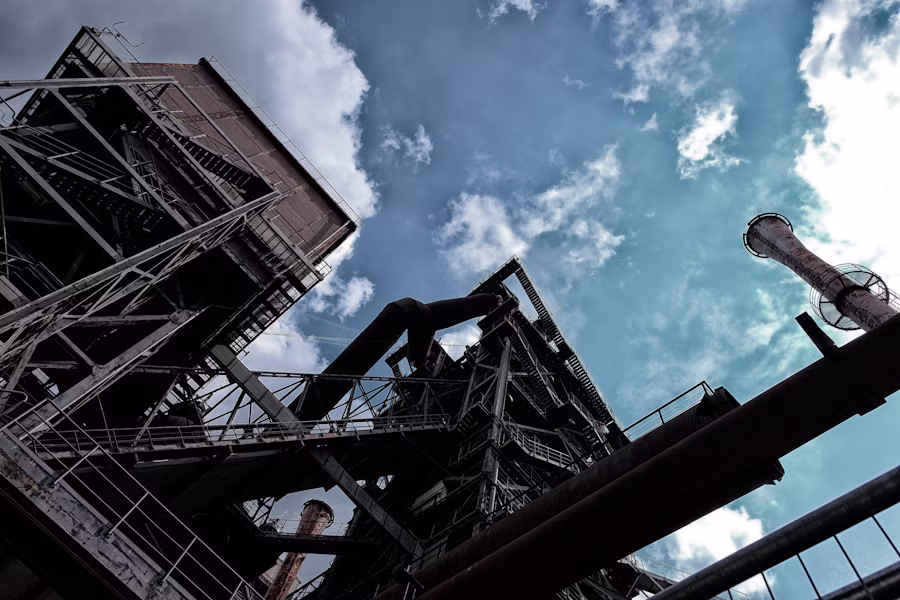 Tall structural steel fabrication